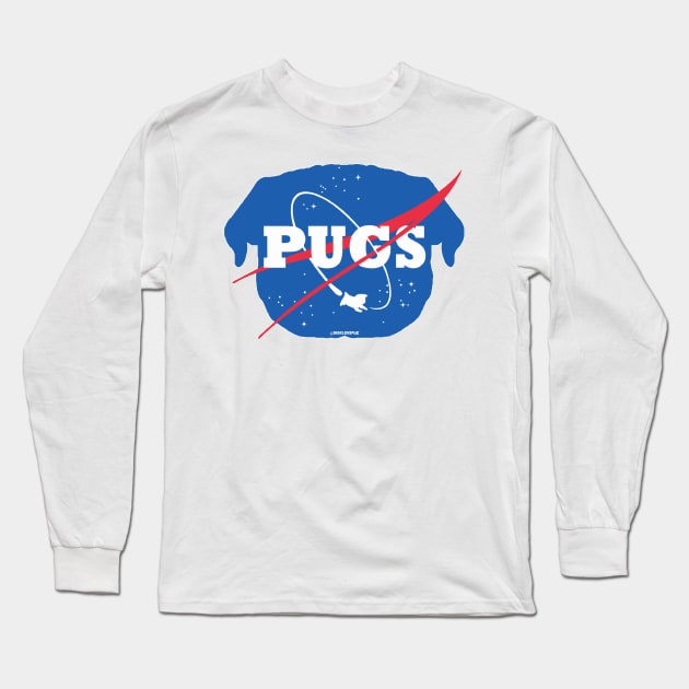 PUGS IN SPACE Long Sleeve T-Shirt by darklordpug